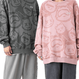 Bear Pattern Print Sweatshirt