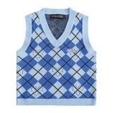 Diamond Pattern Knitted Vest