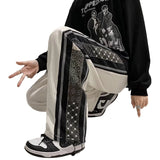 Side Graphic Drawstring Pants