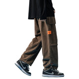 Corduroy Tie Feet Cargo Pants