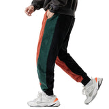 Patchwork Corduroy Sweatpants