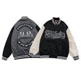 Letter Embroidery Patchwork Jacket