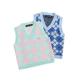 Diamond Pattern Knitted Vest