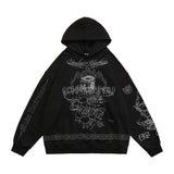 Dark Graphic Cross Hoodie