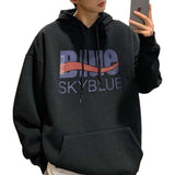 'Blue Sky' Letter Graphic Hoodie