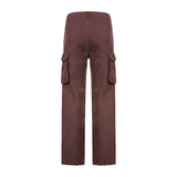 Side Pockets High Waist Cargo Pants