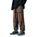 Corduroy Tie Feet Cargo Pants