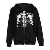 Fluoroscopy Skeleton Zipper Hoodie