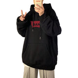 Oversize Letter Print Hoodie