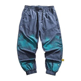 Side Buttons Tie-dye Sweatpants