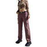 Low Waist Straight Legs Cargo Pants