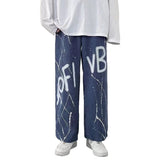 Street Graffiti Letter Corduroy Sweatpants