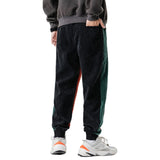 Patchwork Corduroy Sweatpants