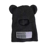 Bear Face Mask Knitted Hat