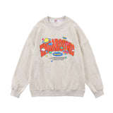 Cute Cartoon Letter Print Sweatshirt