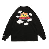 Sun And Cloud Print Sweatshirt