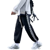 Striped Side Grid Graphic Sweatpants