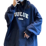 'UBLUE' Print Hoodie