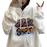 Colorful Letter Print Hoodie