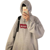 Oversize Letter Print Hoodie