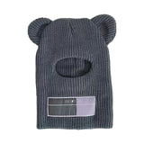 Bear Face Mask Knitted Hat