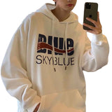 'Blue Sky' Letter Graphic Hoodie