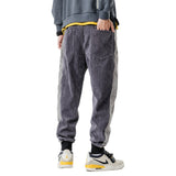 Patchwork Corduroy Sweatpants