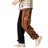 Corduroy Patchwork Cargo Pants