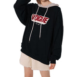 'VOGUE' Letter Graphic Couples Hoodie