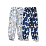 Cartoon Cute Goose Print Sweatpants