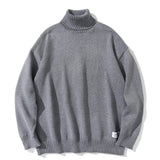 Classic Pure Color Turtleneck Knitted Sweater