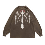 Letter Skeleton Print Sweatshirt