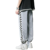 Striped Side Grid Graphic Sweatpants