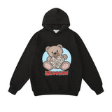 Letter Bear Doll Graphic Hoodies