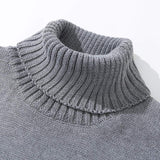 Classic Pure Color Turtleneck Knitted Sweater