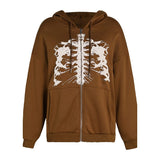 Fluoroscopy Skeleton Zipper Hoodie