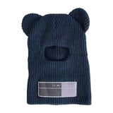 Bear Face Mask Knitted Hat