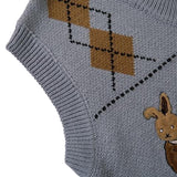 Mr.Rabbit Pattern Knitted Vest