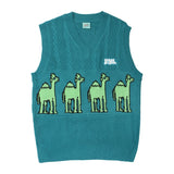 Camels Print Knitted Vest