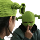 Green Cute Antenna Knitted Hat