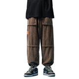 Corduroy Tie Feet Cargo Pants