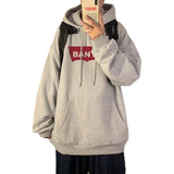 Oversize Letter Print Hoodie