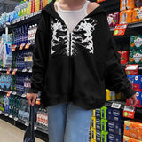 Fluoroscopy Skeleton Zipper Hoodie