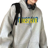 'DINSOAVR' Letter Print Hoodie