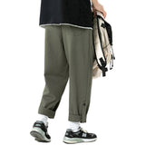 Plain Straight Cargo Pants