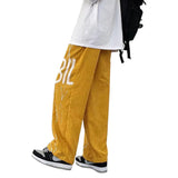 Street Graffiti Letter Corduroy Sweatpants