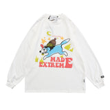 Letter Fox Cartoon Print Sweatshirt