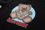 Letter Bear Doll Graphic Hoodies