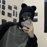 Bear Face Mask Knitted Hat