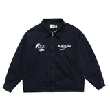 Letter Embroidery Casual Jacket